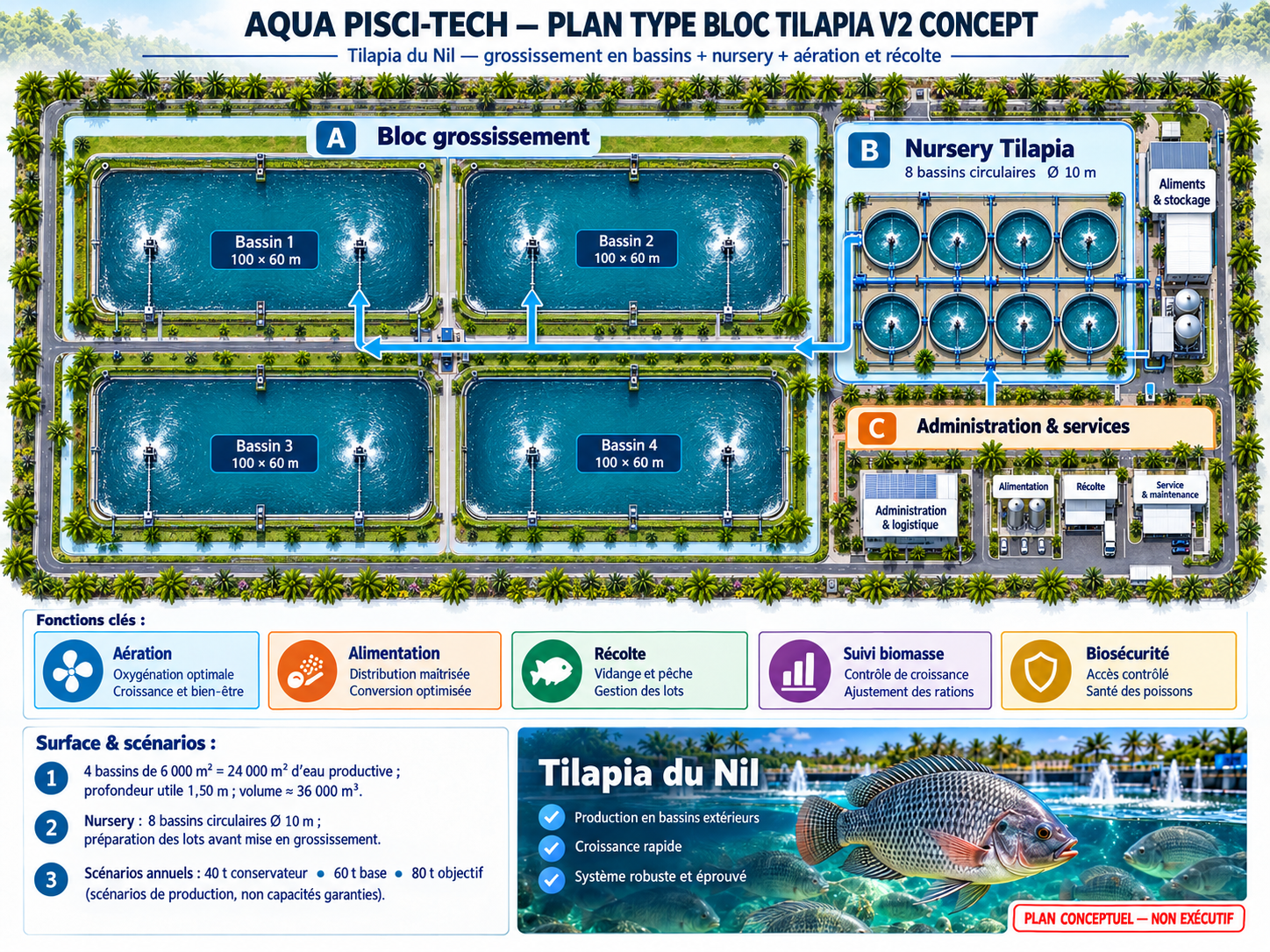 Plan bloc Tilapia HD